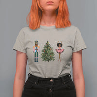 Funny Black Ballerina Nutcracker African American Christmas T Shirt For Women - Wonder Print Shop