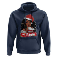 African American Christmas Hoodie Santa's Favorite Melanin Santa Girl