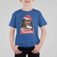 African American Christmas T Shirt For Kid Santa's Favorite Melanin Santa Girl - Wonder Print Shop