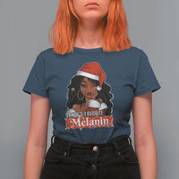 African American Christmas T Shirt For Women Santa's Favorite Melanin Santa Girl - Wonder Print Shop