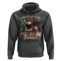 Funny African American Christmas Hoodie Hangin With My Melanin Gnomies Afro Gnomes