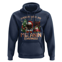 Funny African American Christmas Hoodie Hangin With My Melanin Gnomies Afro Gnomes
