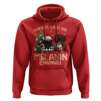 Funny African American Christmas Hoodie Hangin With My Melanin Gnomies Afro Gnomes