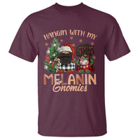 Funny African American Christmas T Shirt Hangin With My Melanin Gnomies Afro Gnomes - Wonder Print Shop