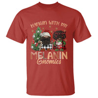 Funny African American Christmas T Shirt Hangin With My Melanin Gnomies Afro Gnomes - Wonder Print Shop
