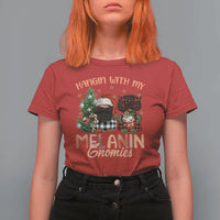 Funny African American Christmas T Shirt For Women Hangin With My Melanin Gnomies Afro Gnomes - Wonder Print Shop