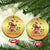 My First Xmas Cute Reindeer Santa Hat Christmas Ornament - Wonder Print Shop