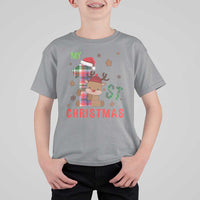 My First Christmas Cute Reindeer Santa Hat T Shirt For Kid - Wonder Print Shop