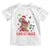 My First Christmas Cute Reindeer Santa Hat Toddler T Shirt
