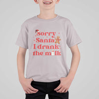 Funny First Christmas T Shirt For Kid Sorry Santa I Drank The Milk Gingerbread - Wonder Print Shop