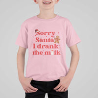 Funny First Christmas T Shirt For Kid Sorry Santa I Drank The Milk Gingerbread - Wonder Print Shop