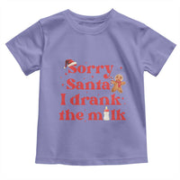Funny First Christmas Toddler T Shirt Sorry Santa I Drank The Milk Gingerbread