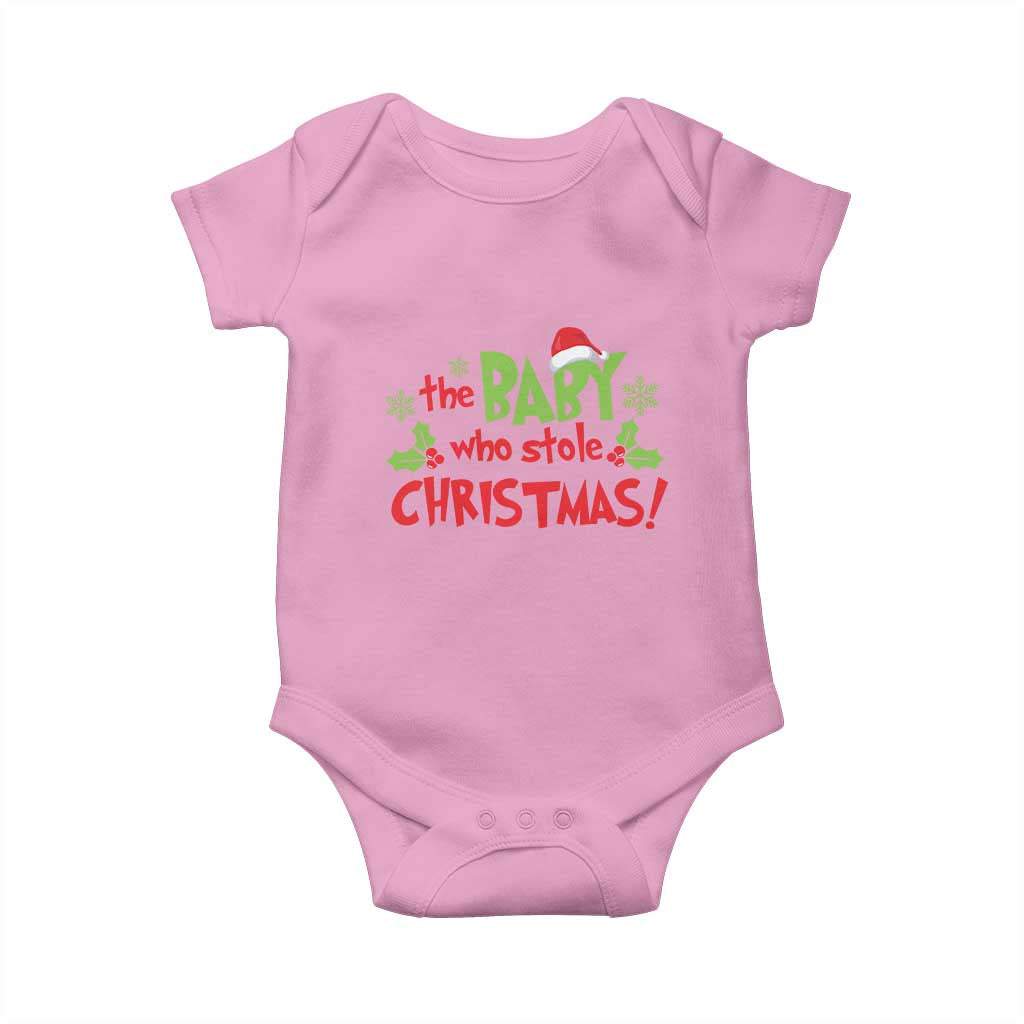 Funny The Baby Who Stole Christmas Baby Onesie First Xmas Santa Hat Mistletoe