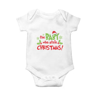 Funny The Baby Who Stole Christmas Baby Onesie First Xmas Santa Hat Mistletoe