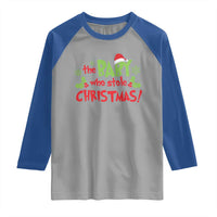 Funny The Baby Who Stole Christmas Raglan Shirt First Xmas Santa Hat Mistletoe - Wonder Print Shop