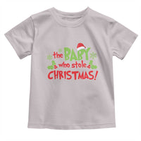 Funny The Baby Who Stole Christmas Toddler T Shirt First Xmas Santa Hat Mistletoe
