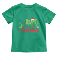 Funny The Baby Who Stole Christmas Toddler T Shirt First Xmas Santa Hat Mistletoe