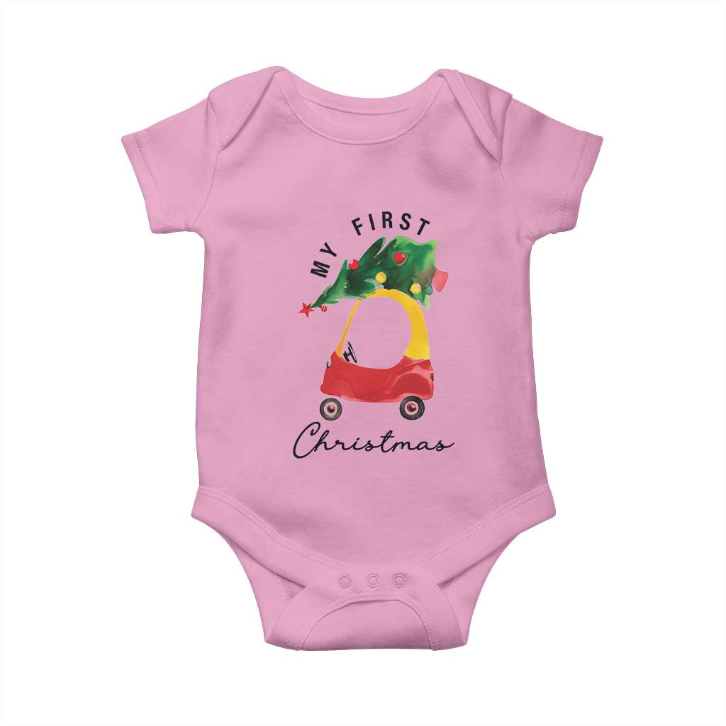 My First Christmas Baby Onesie Toy Car Xmas Tree