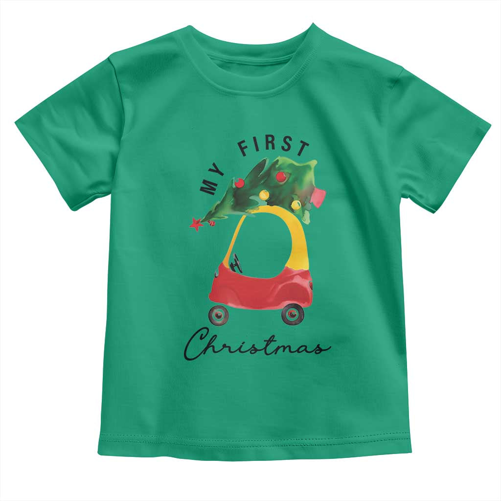 My First Christmas Toddler T Shirt Toy Car Xmas Tree