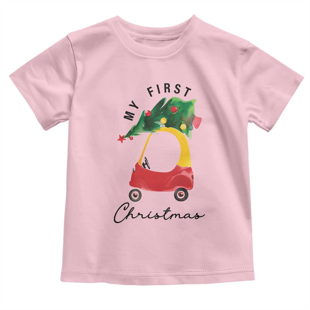 My First Christmas Toddler T Shirt Toy Car Xmas Tree