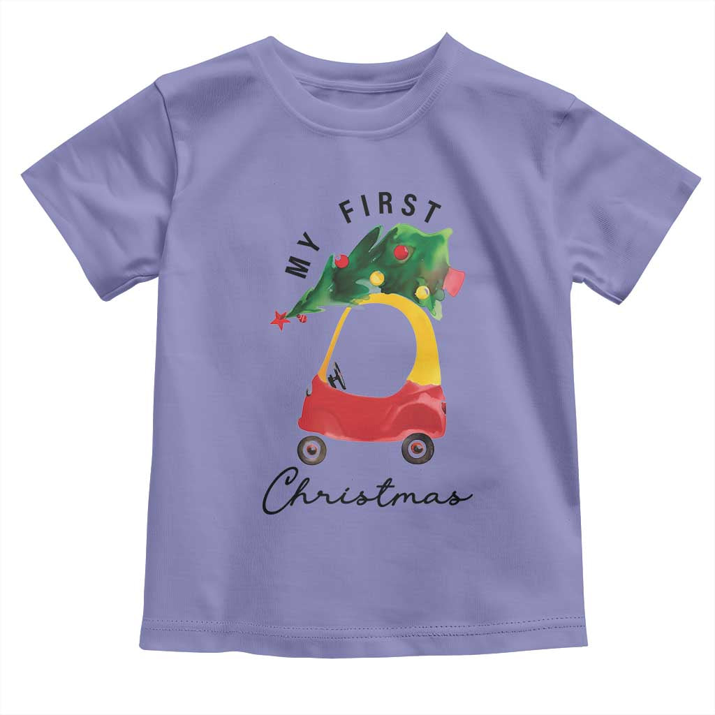 My First Christmas Toddler T Shirt Toy Car Xmas Tree