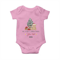 Personalized First Christmas Baby Onesie Custom Name Toys Xmas Tree