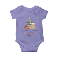 Personalized First Christmas Baby Onesie Custom Name Toys Xmas Tree