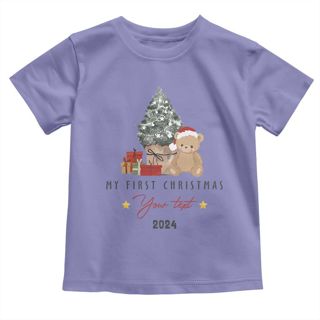 Personalized First Christmas Toddler T Shirt Custom Name Toys Xmas Tree
