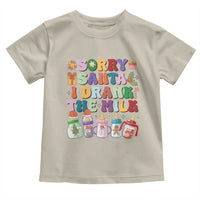 Funny First Christmas Toddler T Shirt Sorry Santa I Drank The Milk Retro Baby Bottle