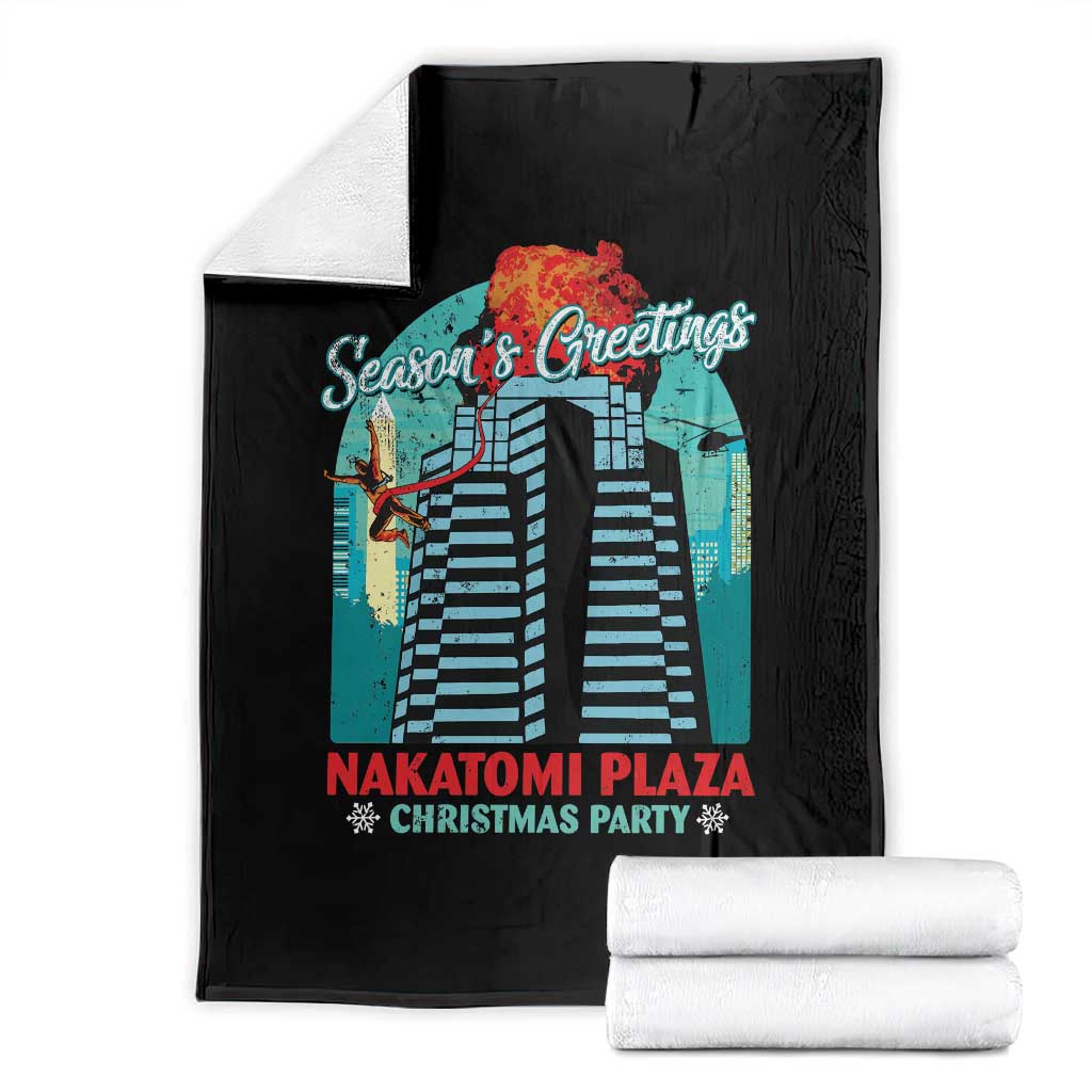Christmas Nakatomi Plaza Throw Blanket Season's Greeting Christmas Party Hans Gruber - Wonder Print Shop