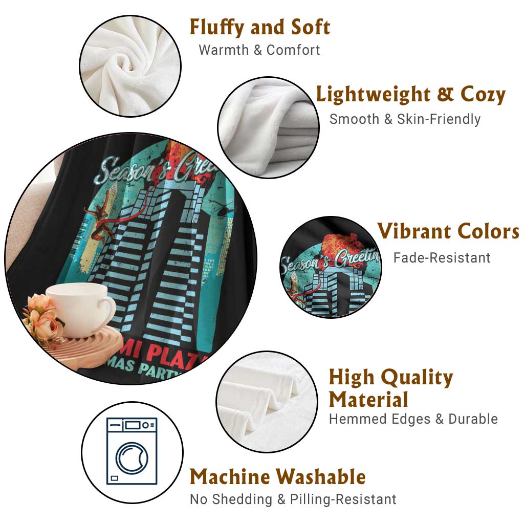 Christmas Nakatomi Plaza Throw Blanket Season's Greeting Christmas Party Hans Gruber - Wonder Print Shop