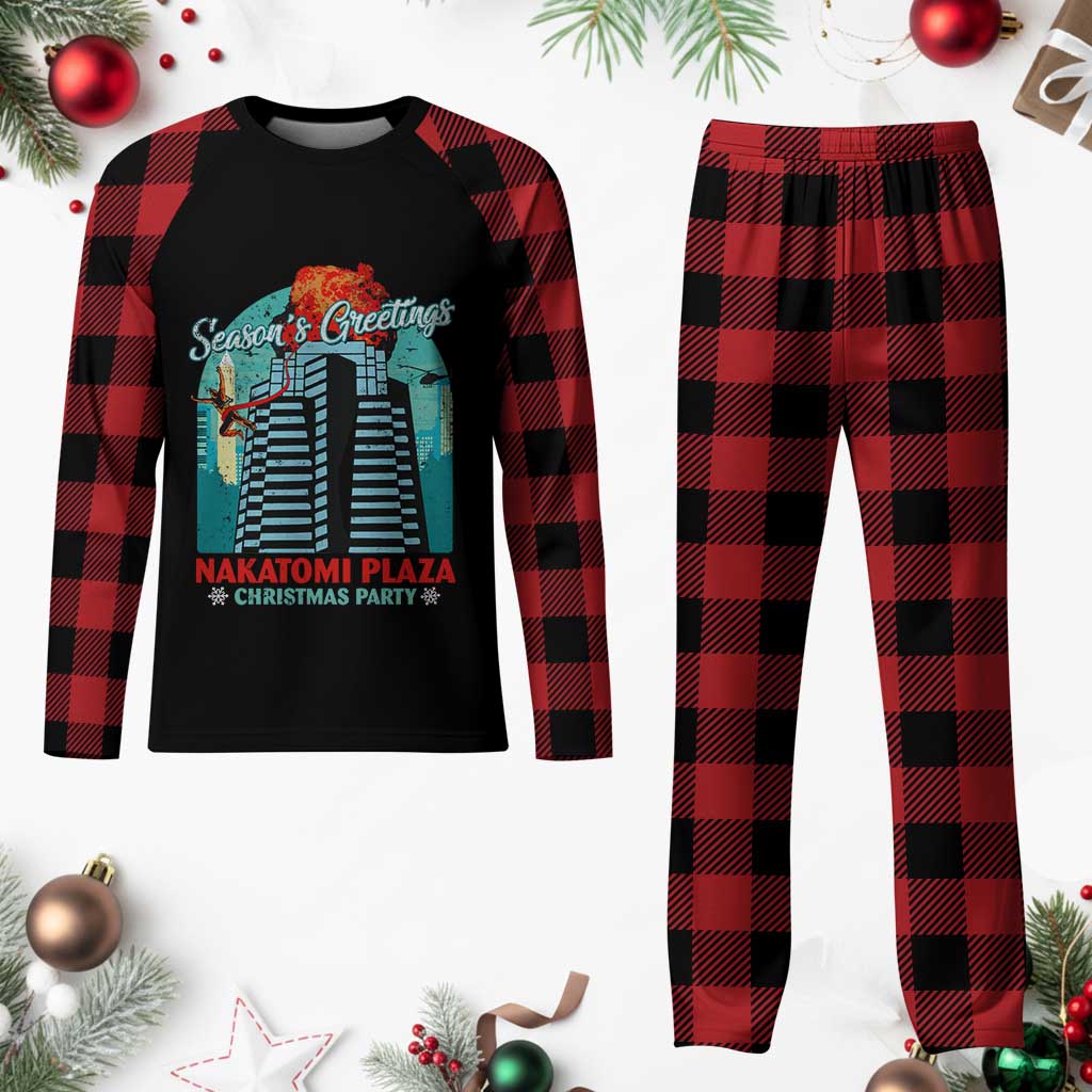 Christmas Nakatomi Plaza Plaid Pajama Set Season's Greeting Christmas Party Hans Gruber - Wonder Print Shop