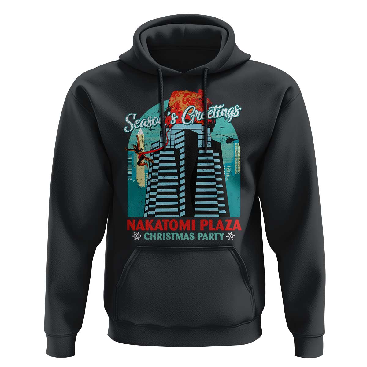 Christmas Nakatomi Plaza Hoodie Season's Greeting Christmas Party Hans Gruber