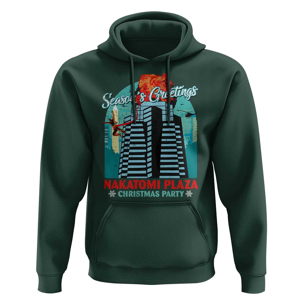 Christmas Nakatomi Plaza Hoodie Season's Greeting Christmas Party Hans Gruber