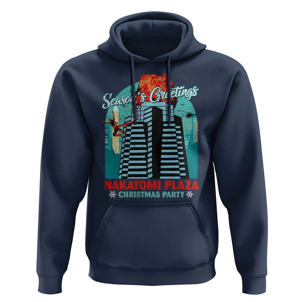 Christmas Nakatomi Plaza Hoodie Season's Greeting Christmas Party Hans Gruber