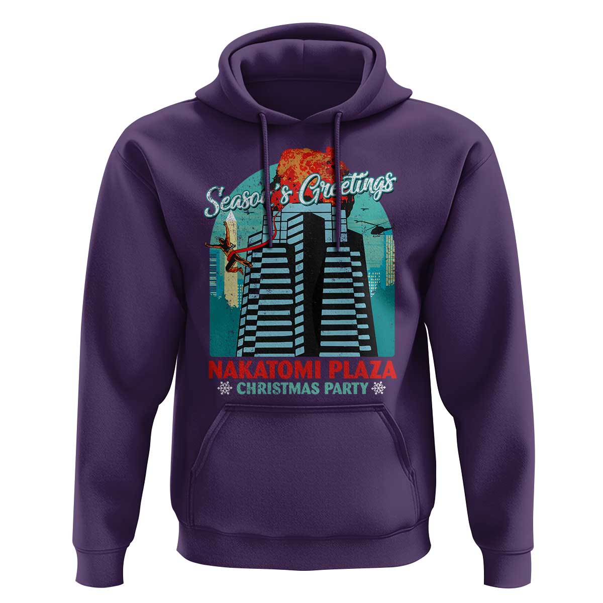 Christmas Nakatomi Plaza Hoodie Season's Greeting Christmas Party Hans Gruber