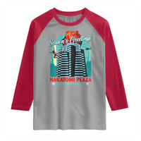 Christmas Nakatomi Plaza Raglan Shirt Season's Greeting Christmas Party Hans Gruber - Wonder Print Shop