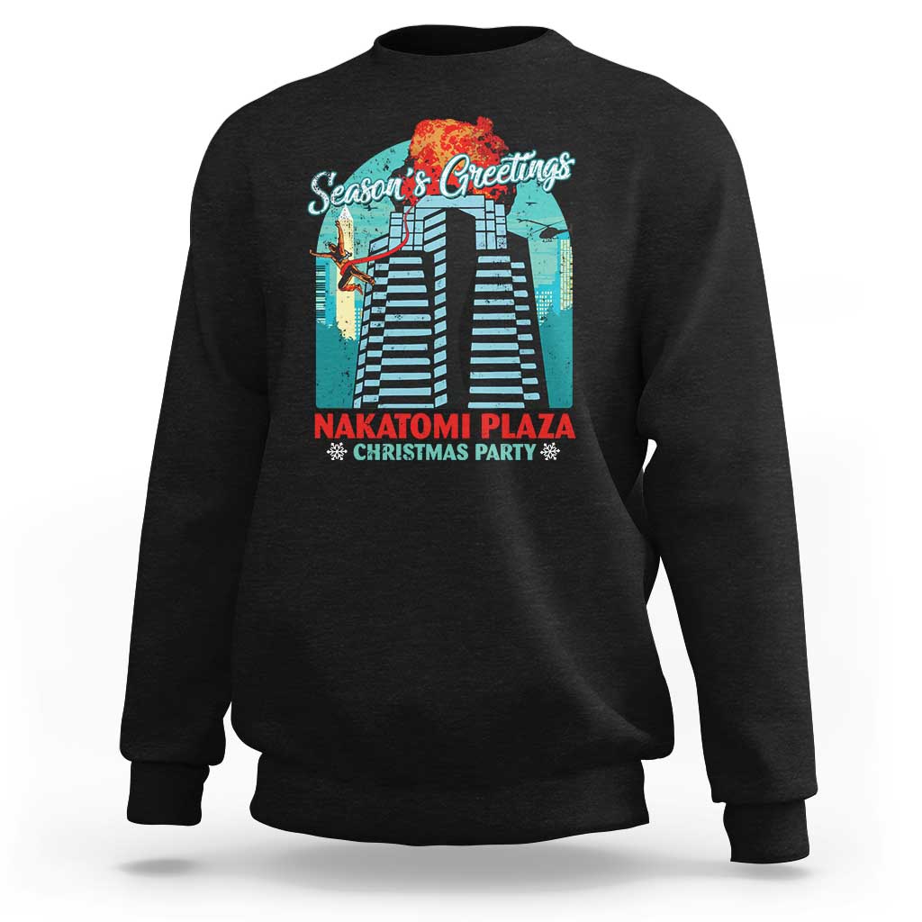 Christmas Nakatomi Plaza Sweatshirt Season's Greeting Christmas Party Hans Gruber - Wonder Print Shop