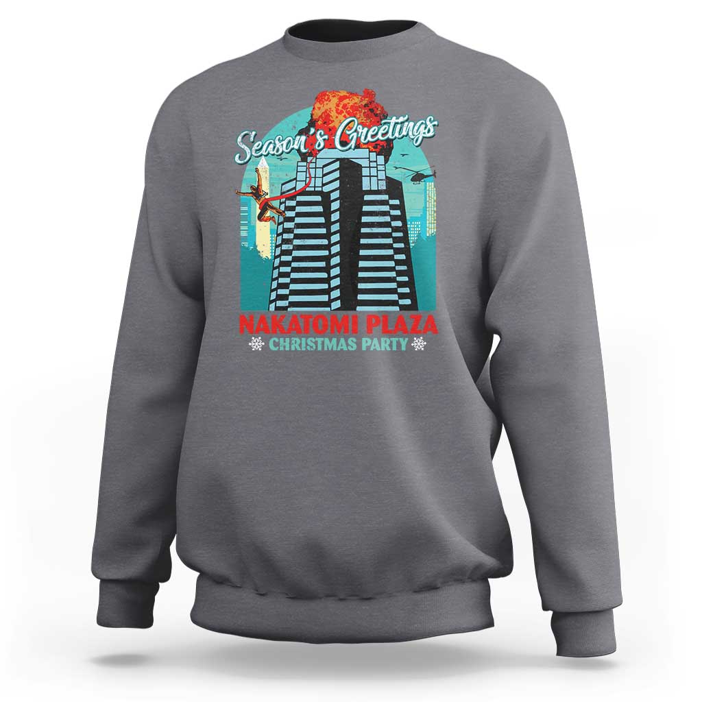 Christmas Nakatomi Plaza Sweatshirt Season's Greeting Christmas Party Hans Gruber - Wonder Print Shop