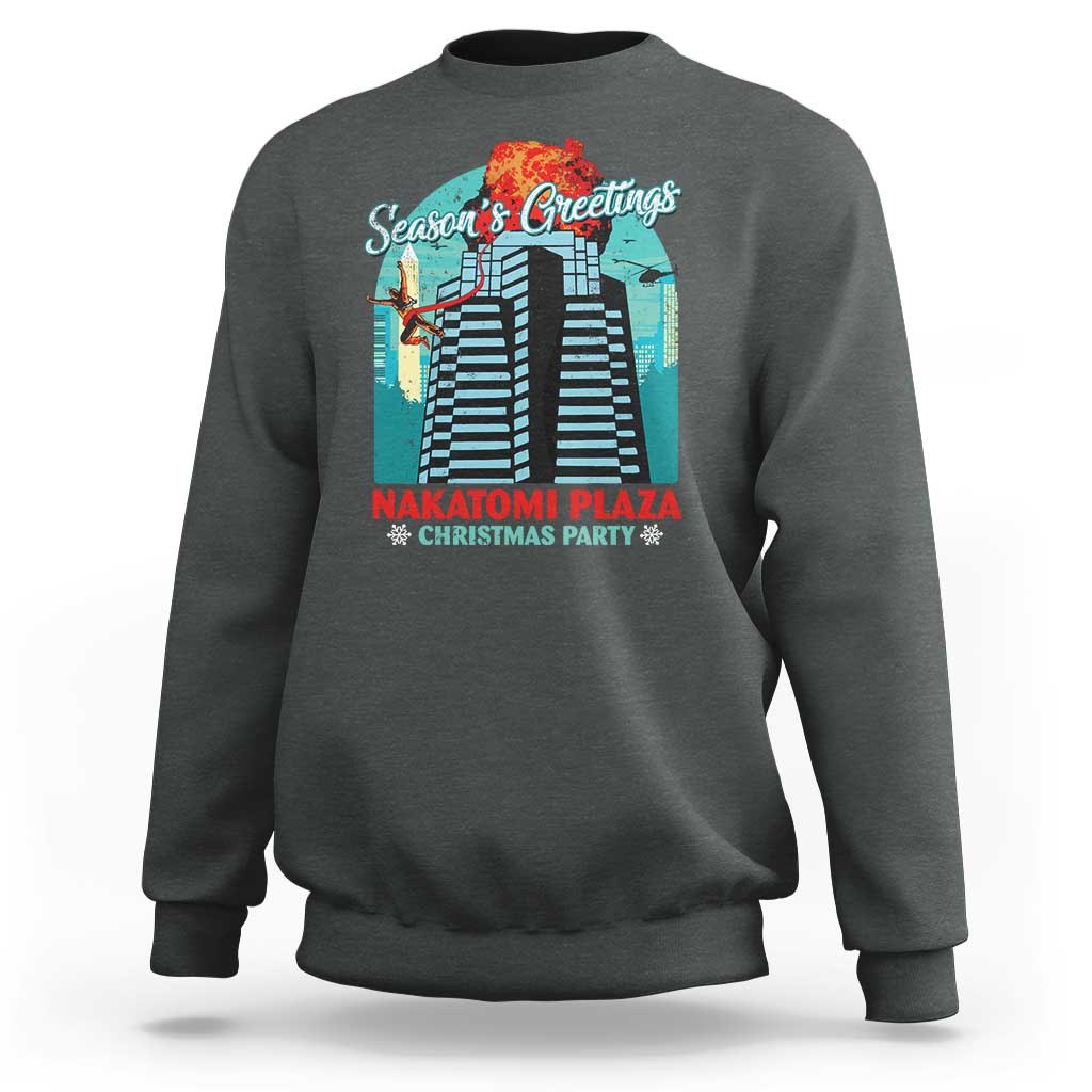 Christmas Nakatomi Plaza Sweatshirt Season's Greeting Christmas Party Hans Gruber - Wonder Print Shop