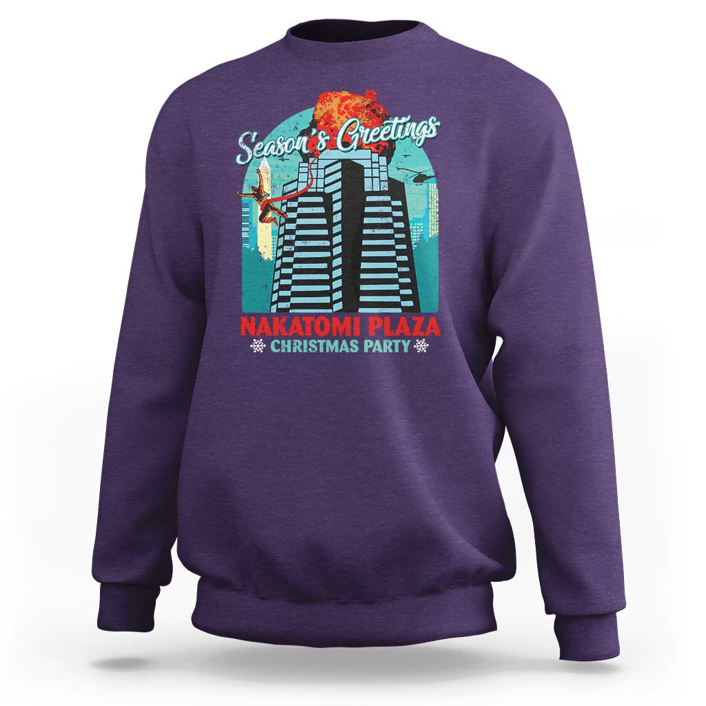 Christmas Nakatomi Plaza Sweatshirt Season's Greeting Christmas Party Hans Gruber - Wonder Print Shop