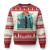 Funny Nakatomi Plaza Ugly Christmas Sweater Season's Greeting Xmas Party Hans Gruber - Wonder Print Shop