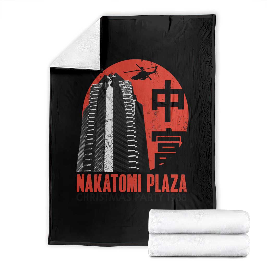 Christmas Nakatomi Plaza Throw Blanket Christmas Party 1988 Vintage Japanese Style - Wonder Print Shop
