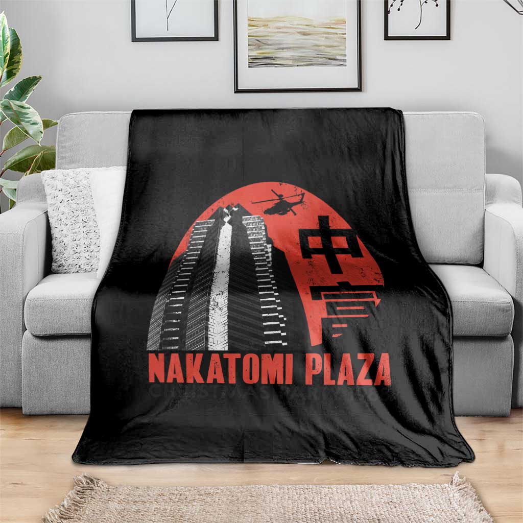 Christmas Nakatomi Plaza Throw Blanket Christmas Party 1988 Vintage Japanese Style - Wonder Print Shop