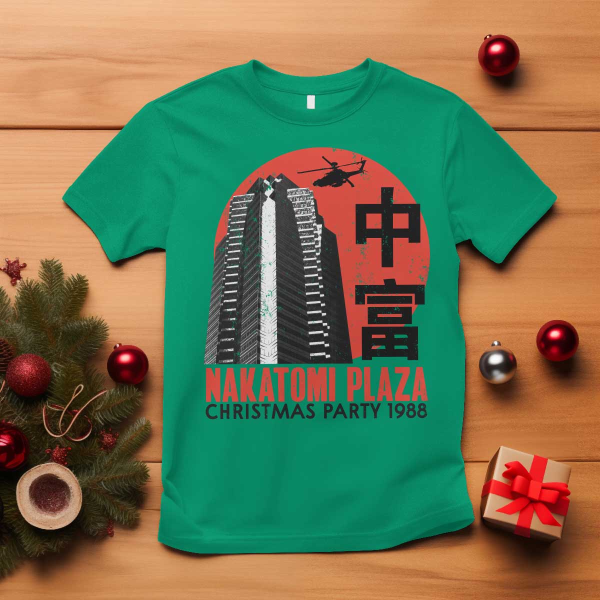Christmas Nakatomi Plaza T Shirt Christmas Party 1988 Vintage Japanese Style - Wonder Print Shop