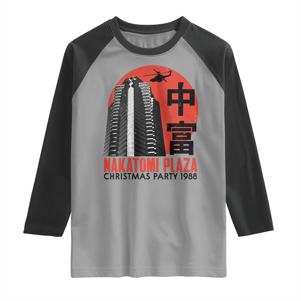 Christmas Nakatomi Plaza Raglan Shirt Christmas Party 1988 Vintage Japanese Style - Wonder Print Shop