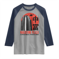 Christmas Nakatomi Plaza Raglan Shirt Christmas Party 1988 Vintage Japanese Style - Wonder Print Shop