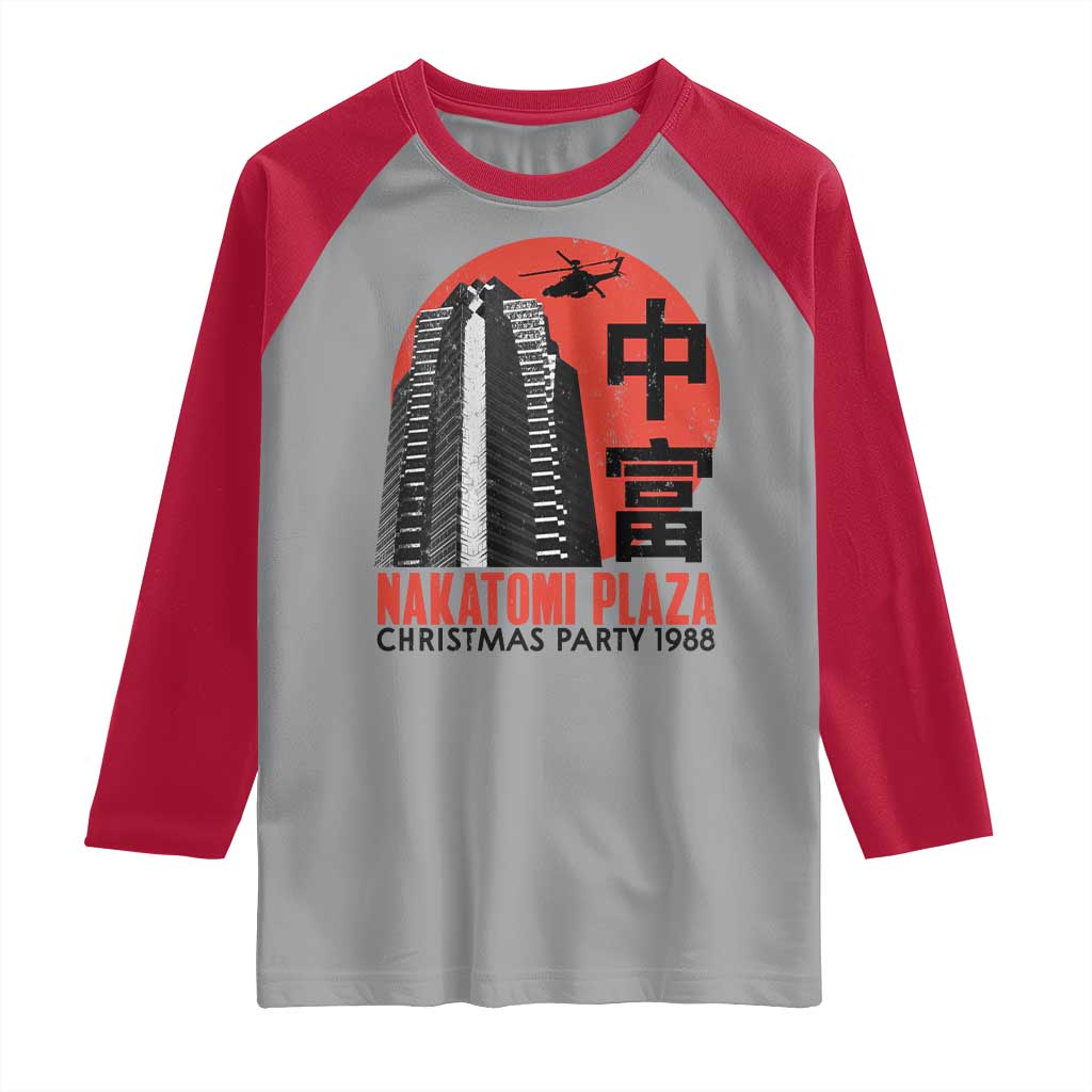 Christmas Nakatomi Plaza Raglan Shirt Christmas Party 1988 Vintage Japanese Style - Wonder Print Shop