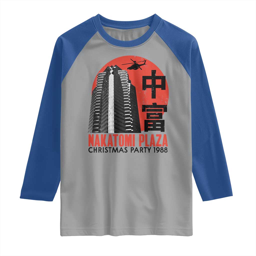 Christmas Nakatomi Plaza Raglan Shirt Christmas Party 1988 Vintage Japanese Style - Wonder Print Shop