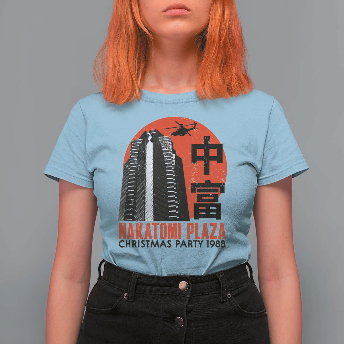Christmas Nakatomi Plaza T Shirt For Women Christmas Party 1988 Vintage Japanese Style - Wonder Print Shop